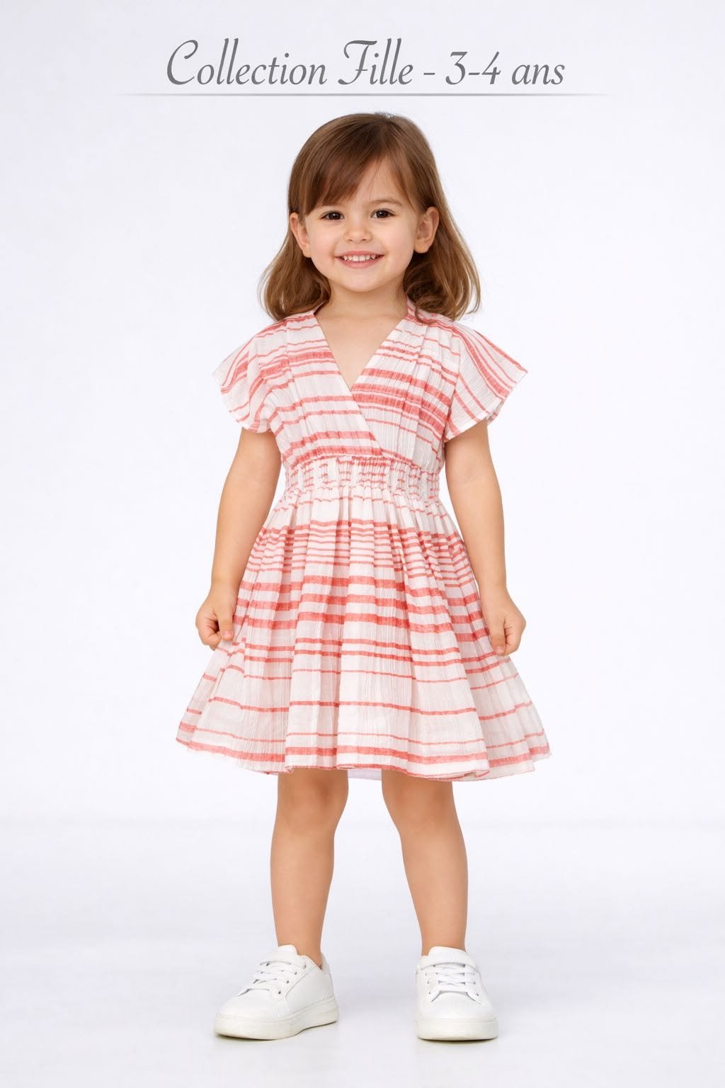 Robe fille rayée – 3 à 4 ans