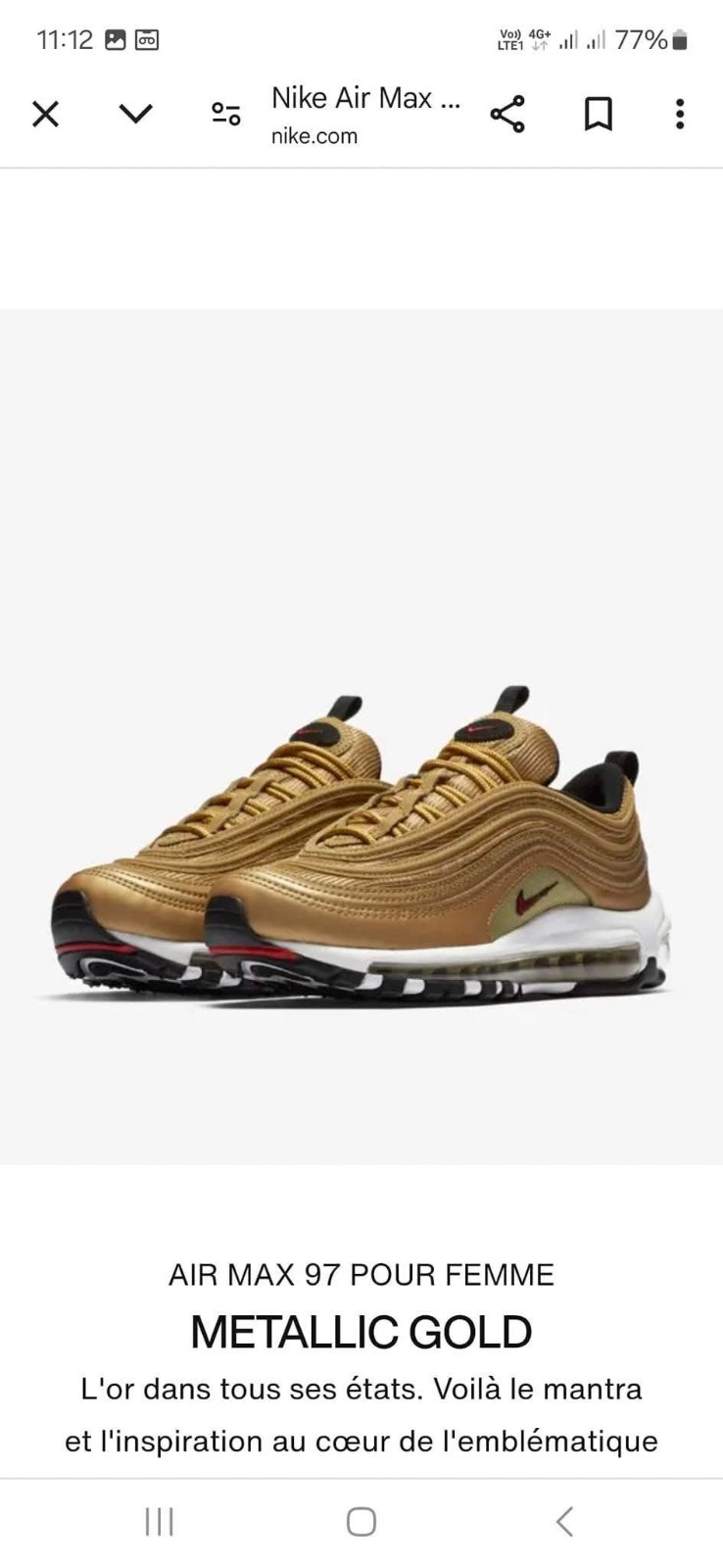 Nike air max d’origine importé pointure 38.5