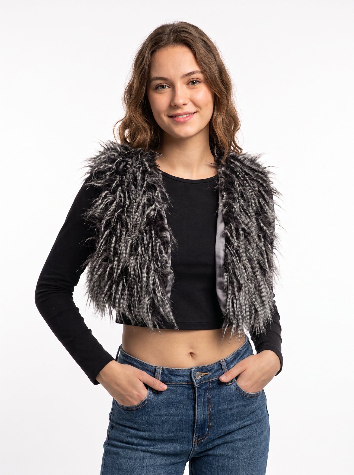 ✨ Gilet sans manches en fausse fourrure et très élégant ✨ 38/36