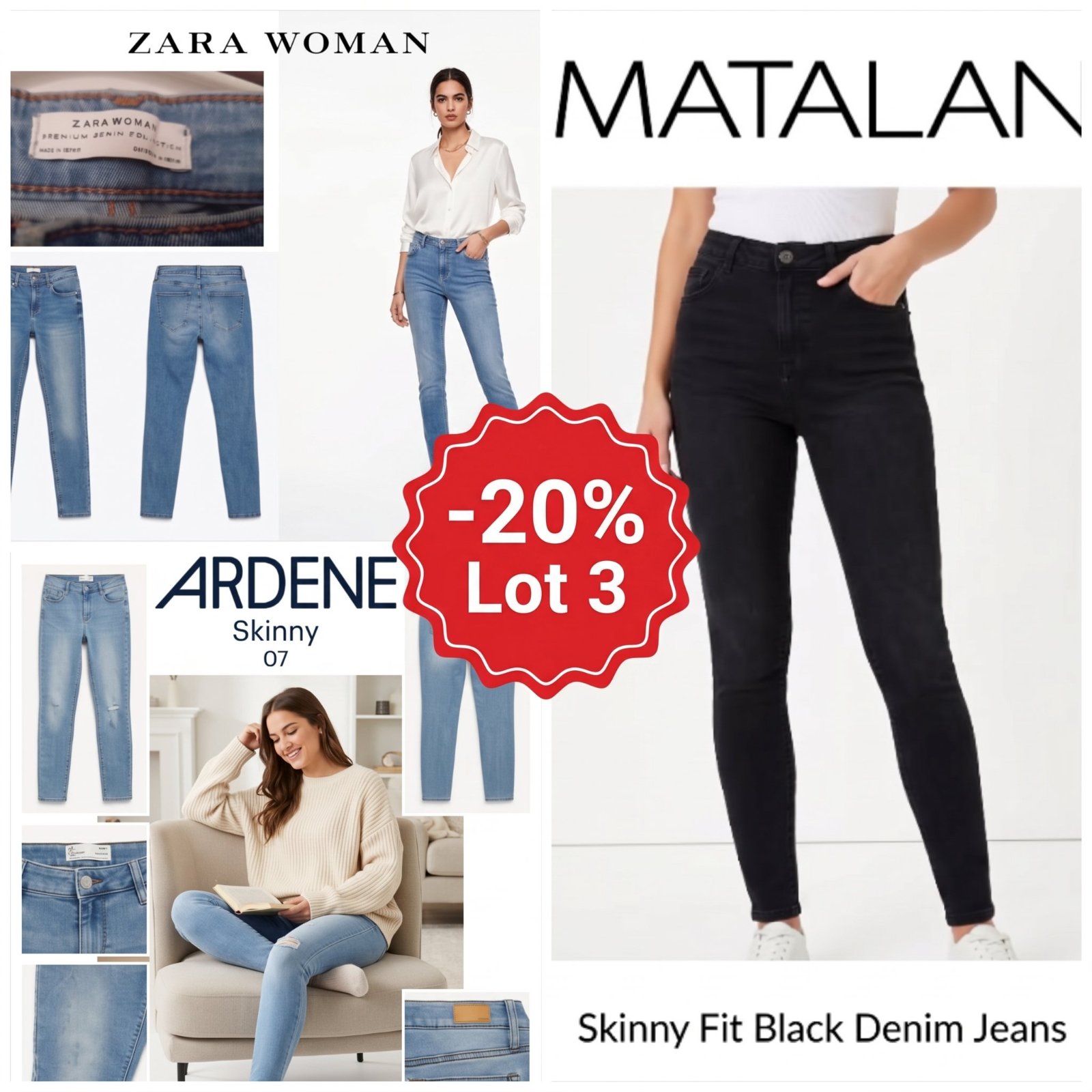 Lot 3 Jeans 38 ❤️ : 🔖promo🔖 ✨🏫 Back to university 🎒📚