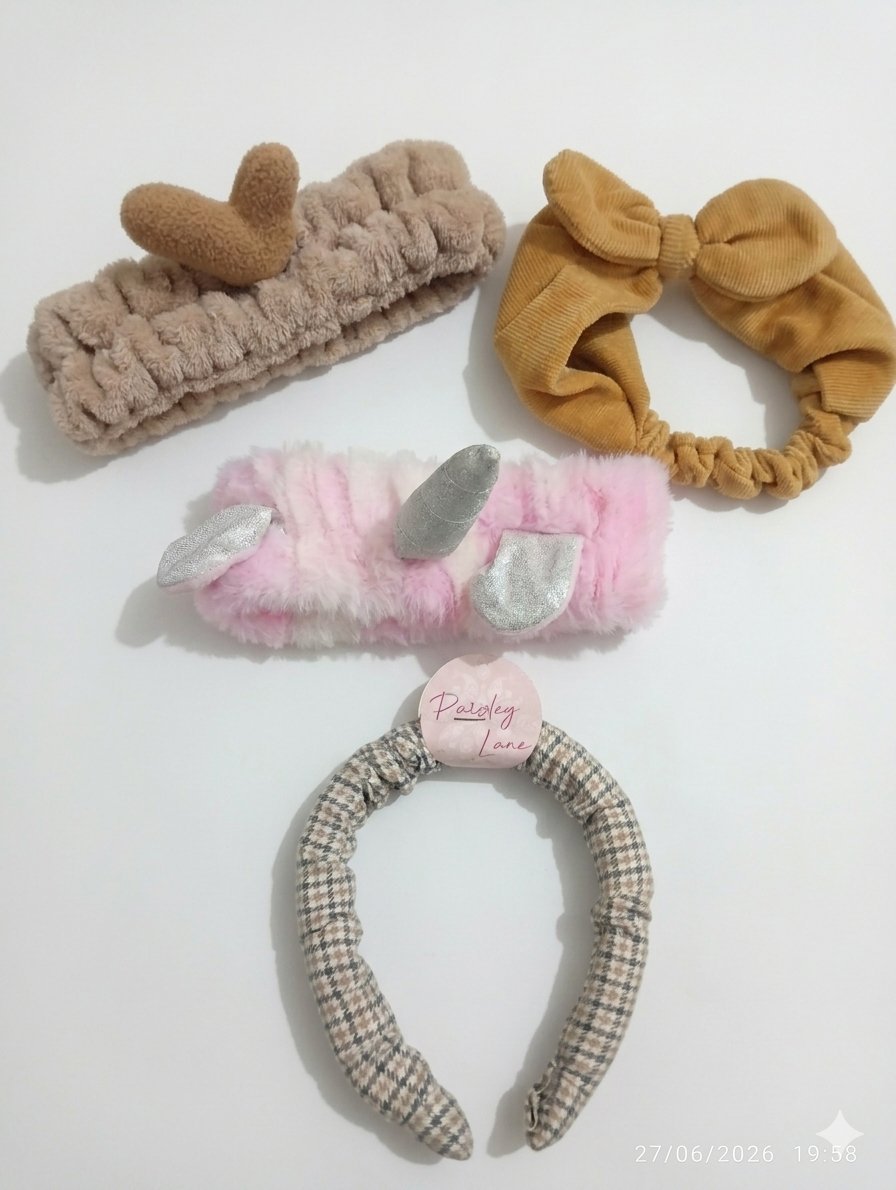Lot de 3 bandeaux et serres-têtes mignons (Neufs)