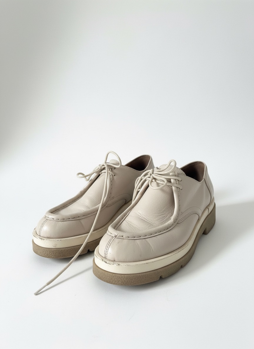 Derbies MINELLI en cuire nude 
