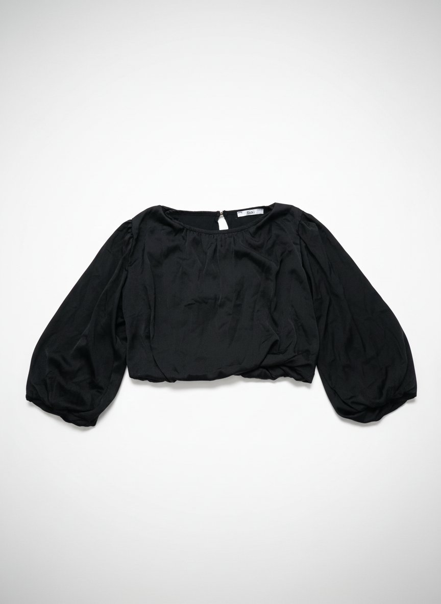 Crop top avec demi manches bouffantes 