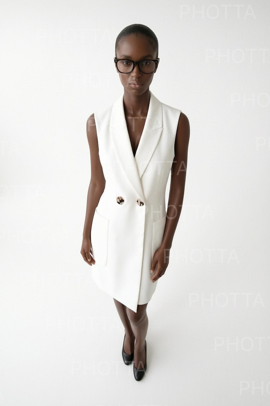 Robe blazer Stradivarius blanc cassé