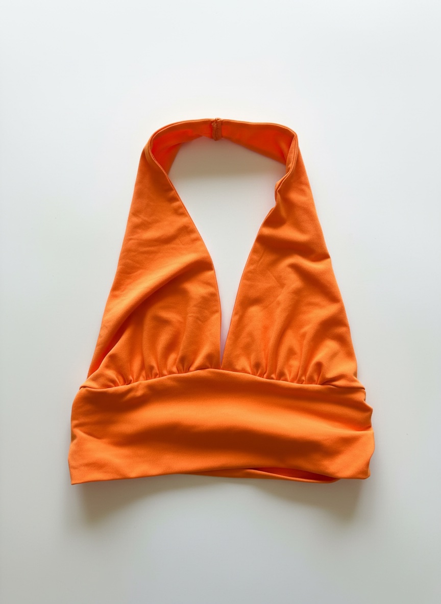 Top encolure americaine orange neuf