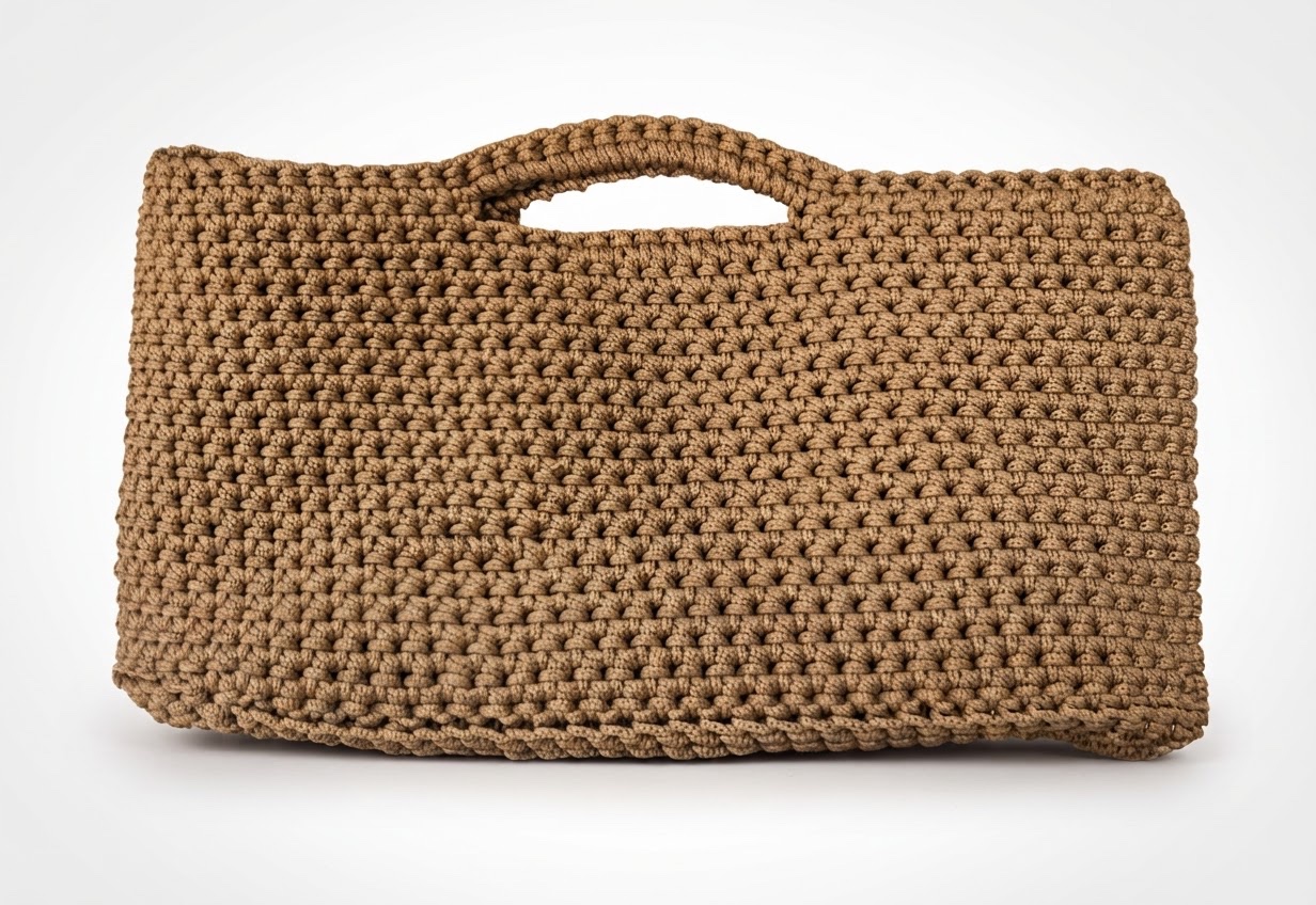 Sac crochet style baguette bag