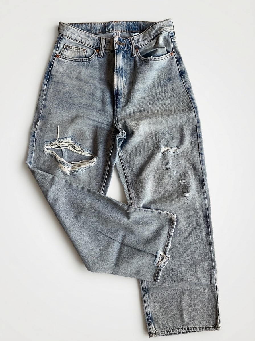 Jean loose straight cut