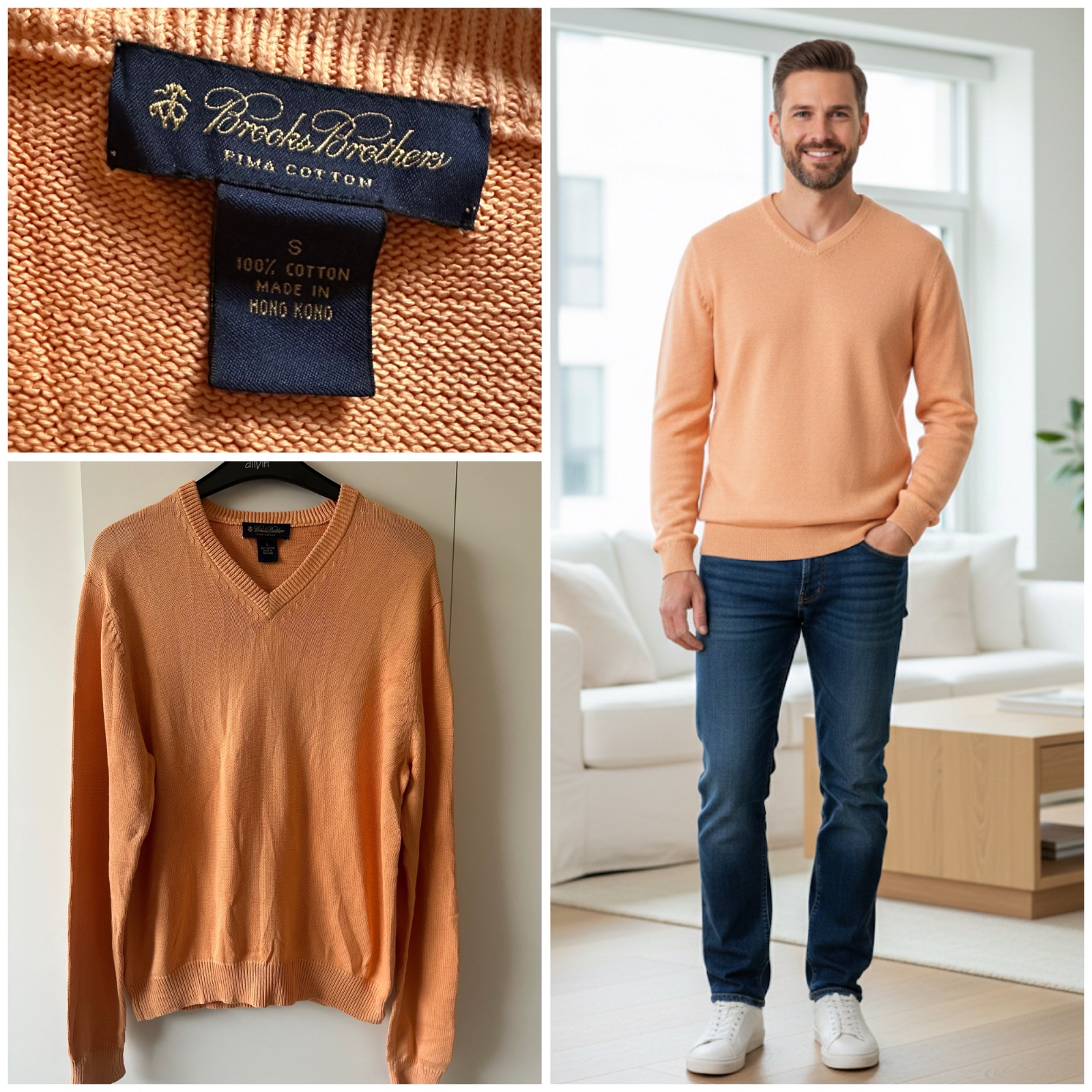 Pull homme col V 🧡