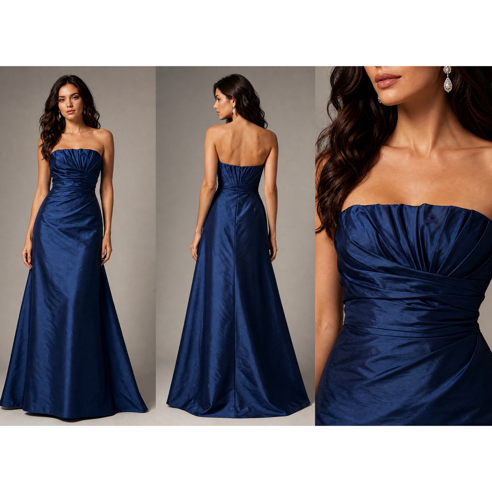 🔥 OFFRE À SAISIR 🔥 Magnifique Robe Impression Bridal Bleu Marine 💙 Coupe Princesse Évasée 💙 Taille 16 💙