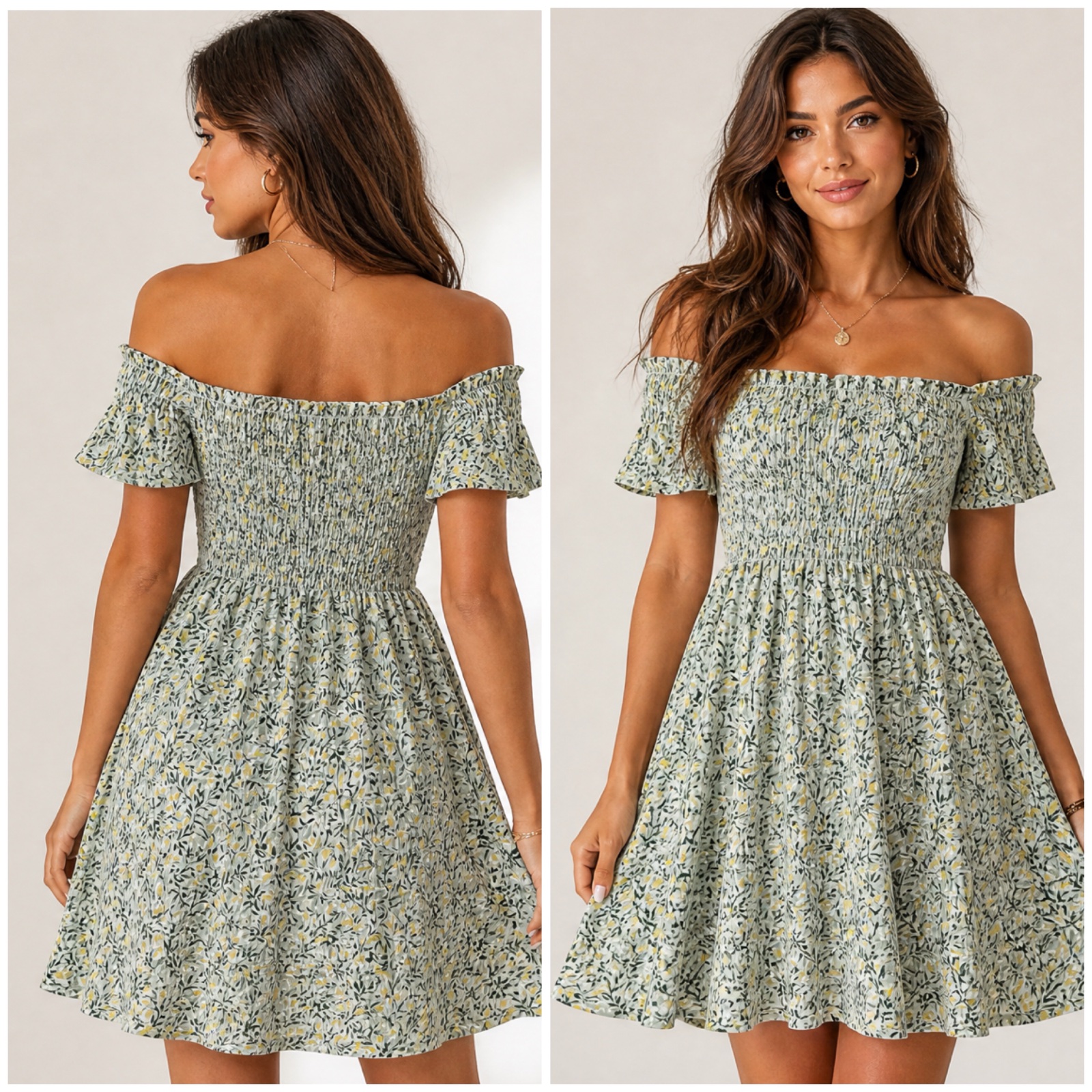 🌸✨ Robe  Fleurie Bohème Chic XL – Buste Smocké Stretch  – Élégante & Féminine ✨🌸🔥🌹