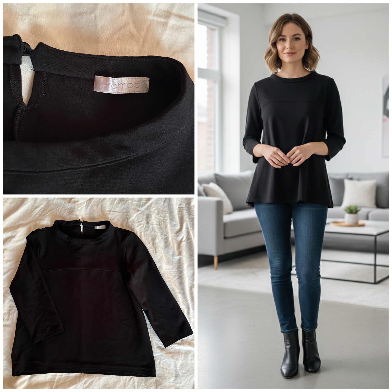 Haut noir élégant Promod 🌹🖤