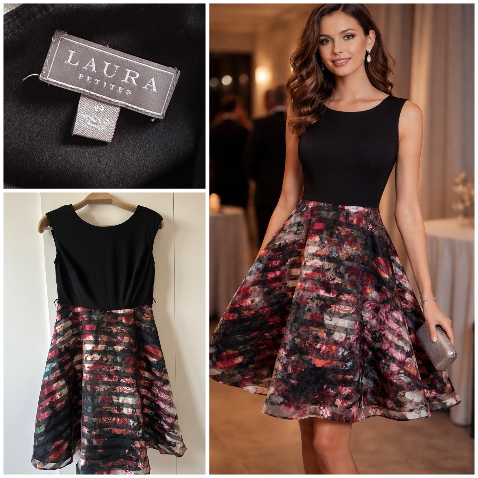 Magnifique Robe de Soirée Fleurie - Laura Petites ✨🔥🔥🌹🌸