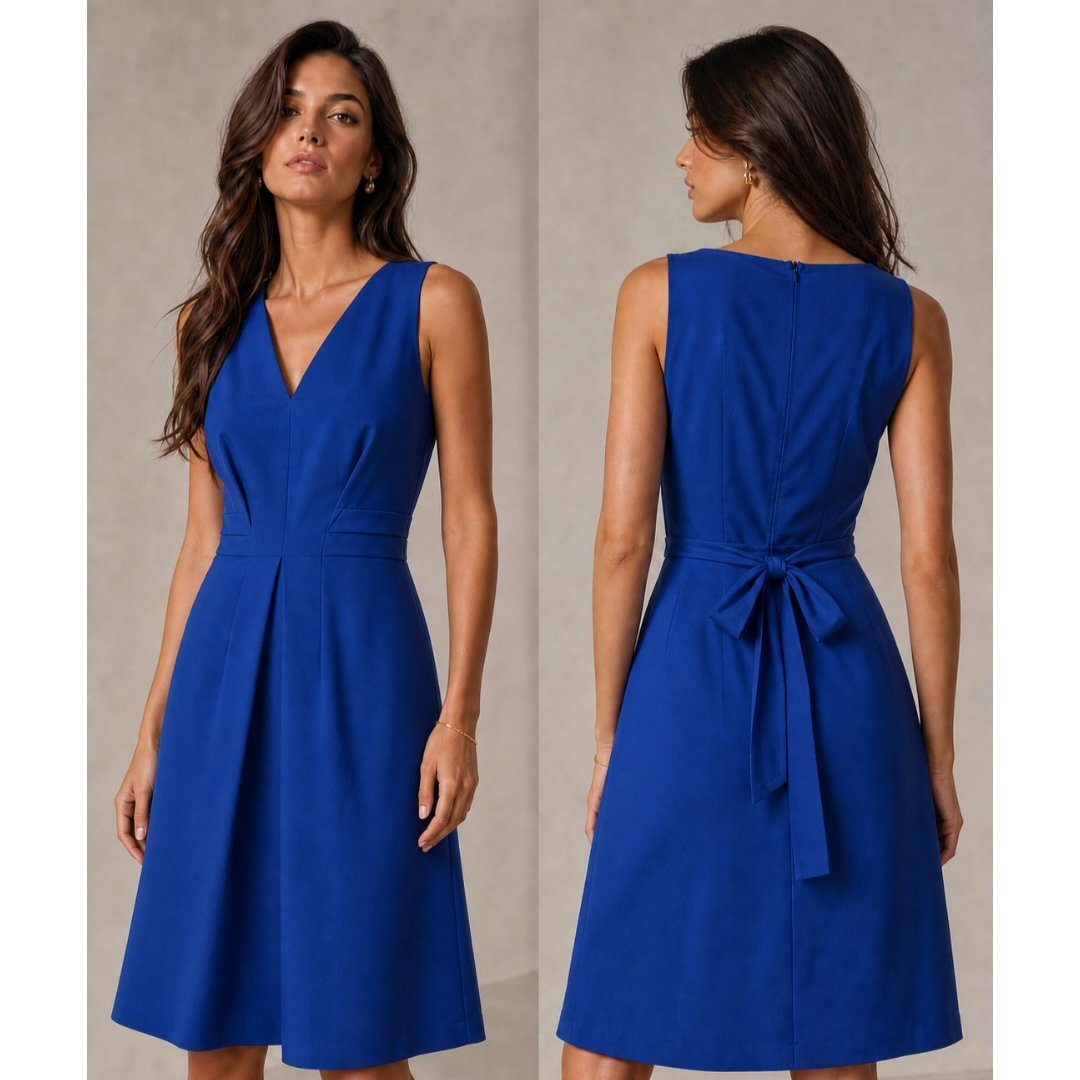 Élégance Intemporelle : Robe H&M Bleu Royal Longueur Genoux - Parfaite pour Toute Occasion Chic 💕🌹🔥✨💥🔥