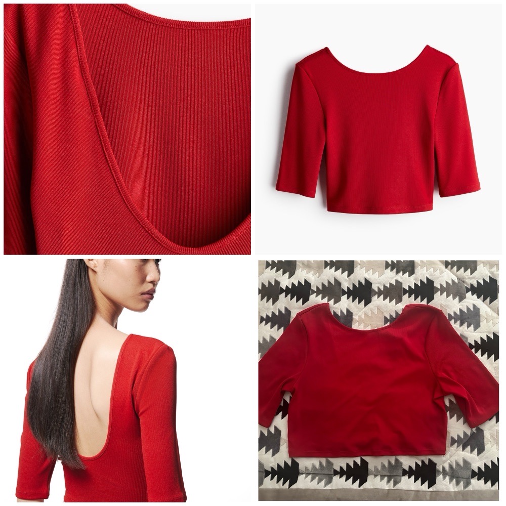 DEEP-BACK CROPPED TOP ❤️🌹🌹