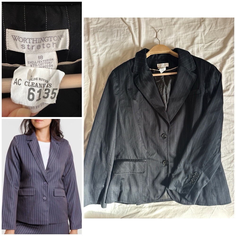 Blazer à fines rayures de Worthington Stretch, taille 18🌹🌹