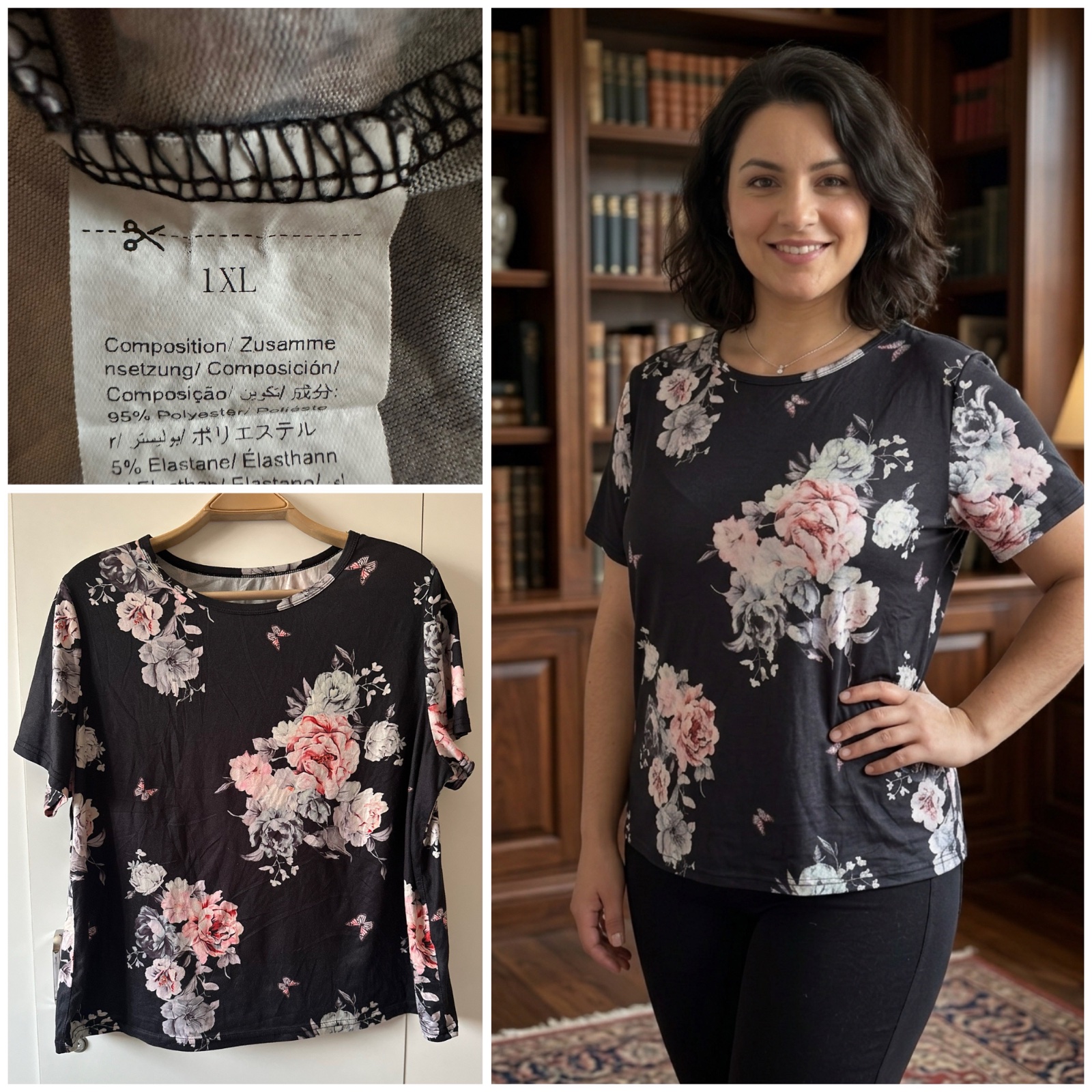 T-shirt Fleuri Chic - Coupe Fluide & Confort 🌹