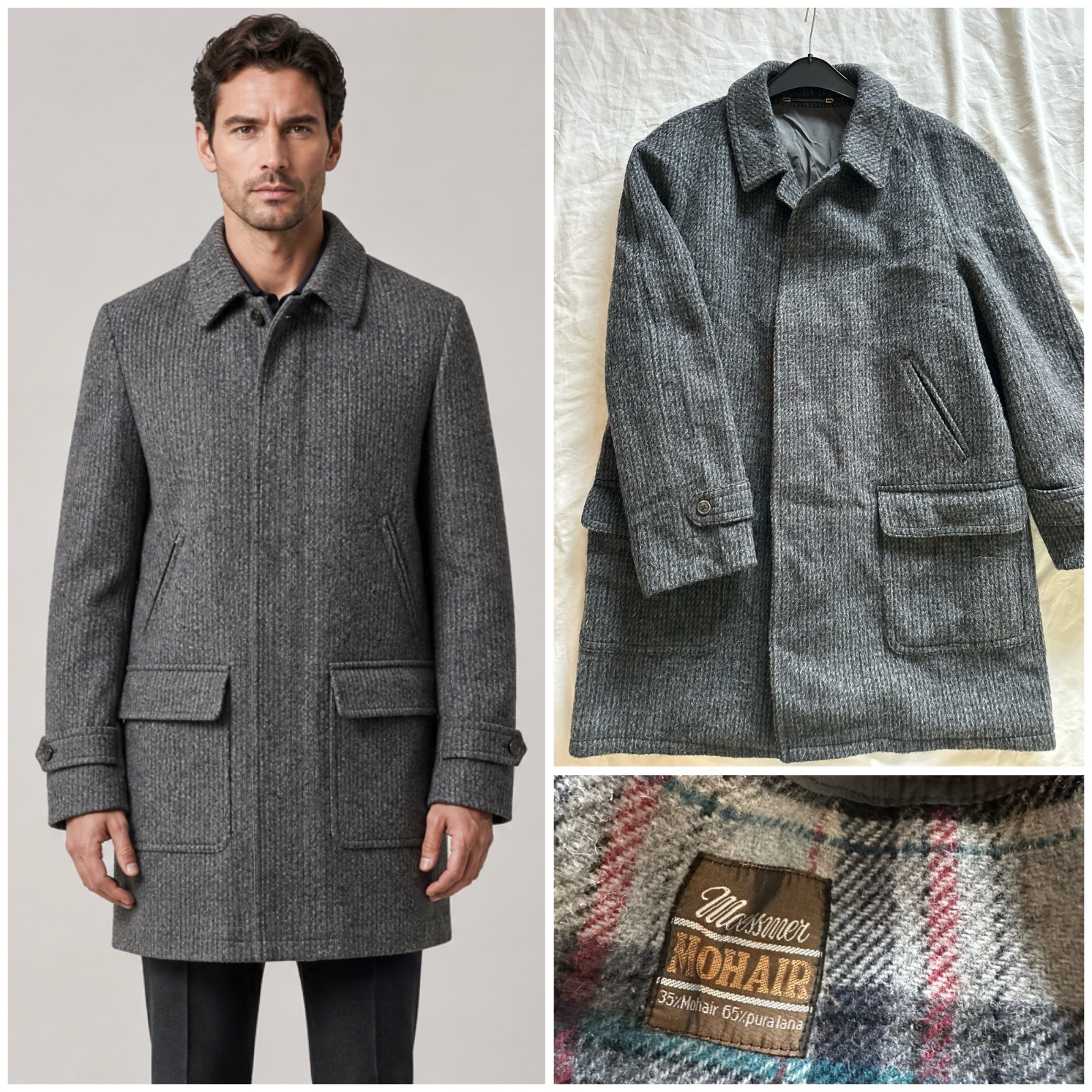Manteau Homme Chic & Élégant Vintage en Laine & Mohair – Coupe Classe Intemporelle, Très Belle Qualité, Idéal Look Habillé & Raffiné✨