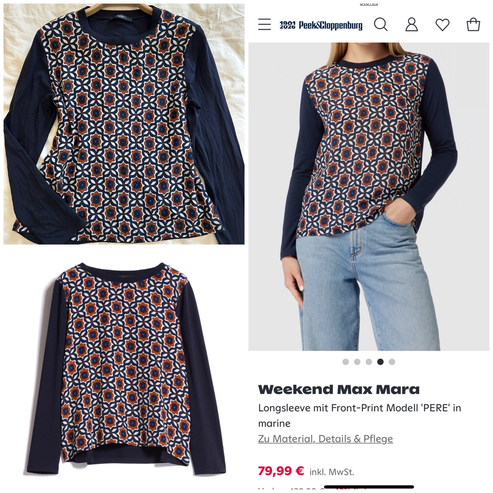 Weekend Max Mara Pere Crewneck Top-Women ✨🔥🥰🌹