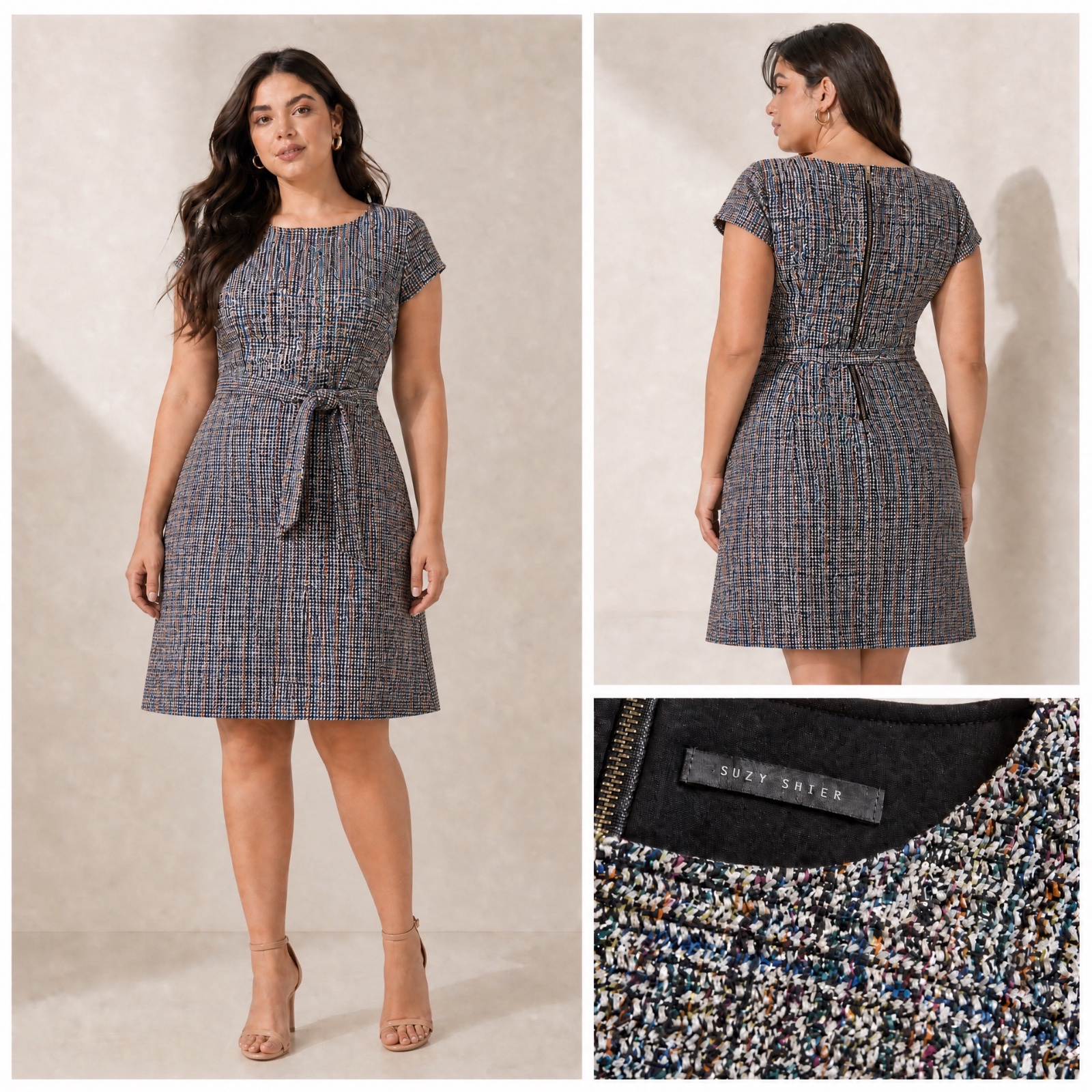 🔥 Sublime Robe Tweed Suzy Shier 42/Xl - Coupe Parfaite 🔥