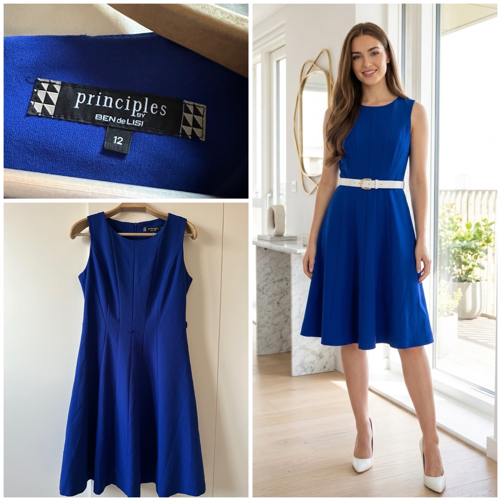 Robe Patineuse Bleu Royal - Principles by Ben de Lisi (T40) 🥰💙✨🔥🌹