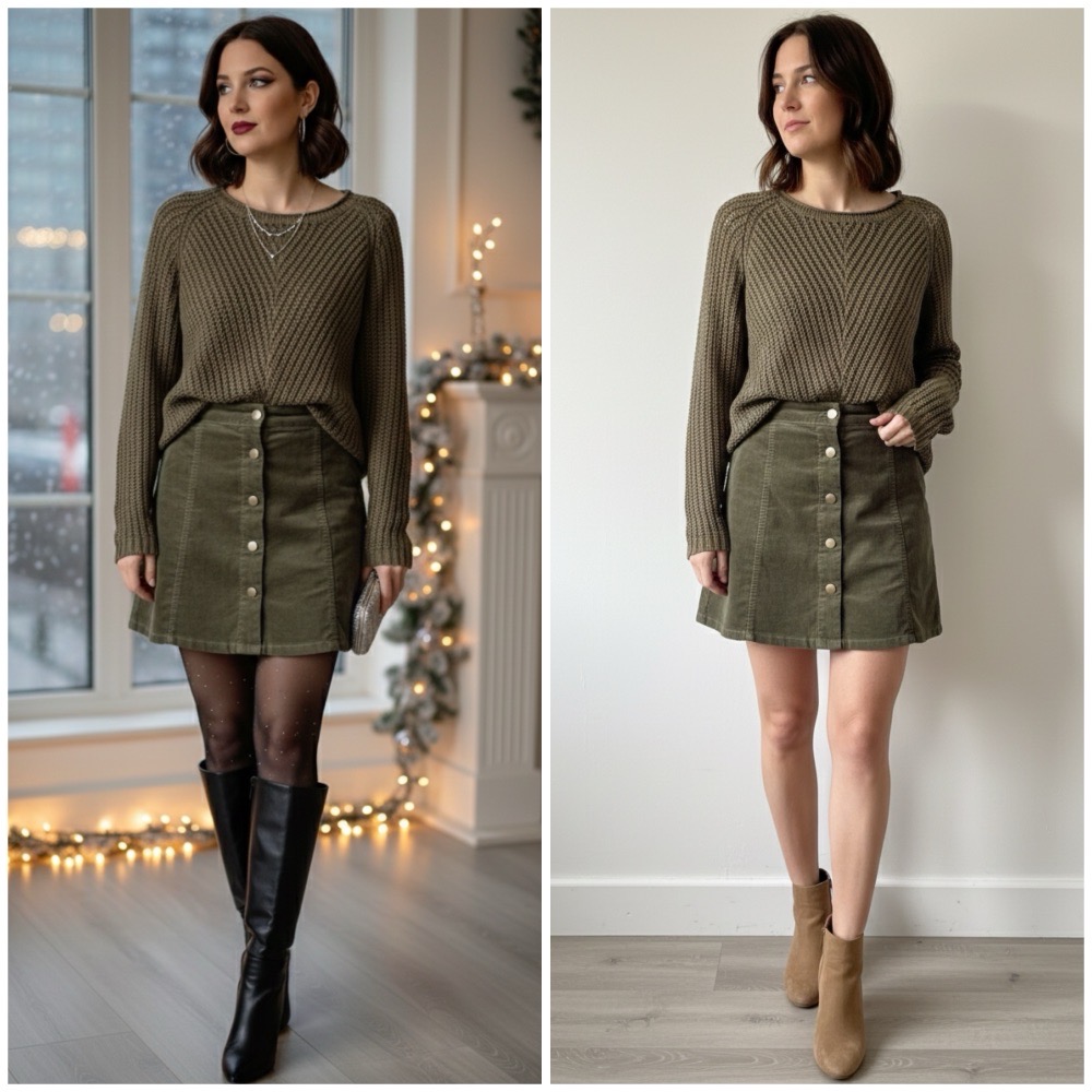 Lot pull et jupe taille 40/L magnifique total look 😍🌹🌹