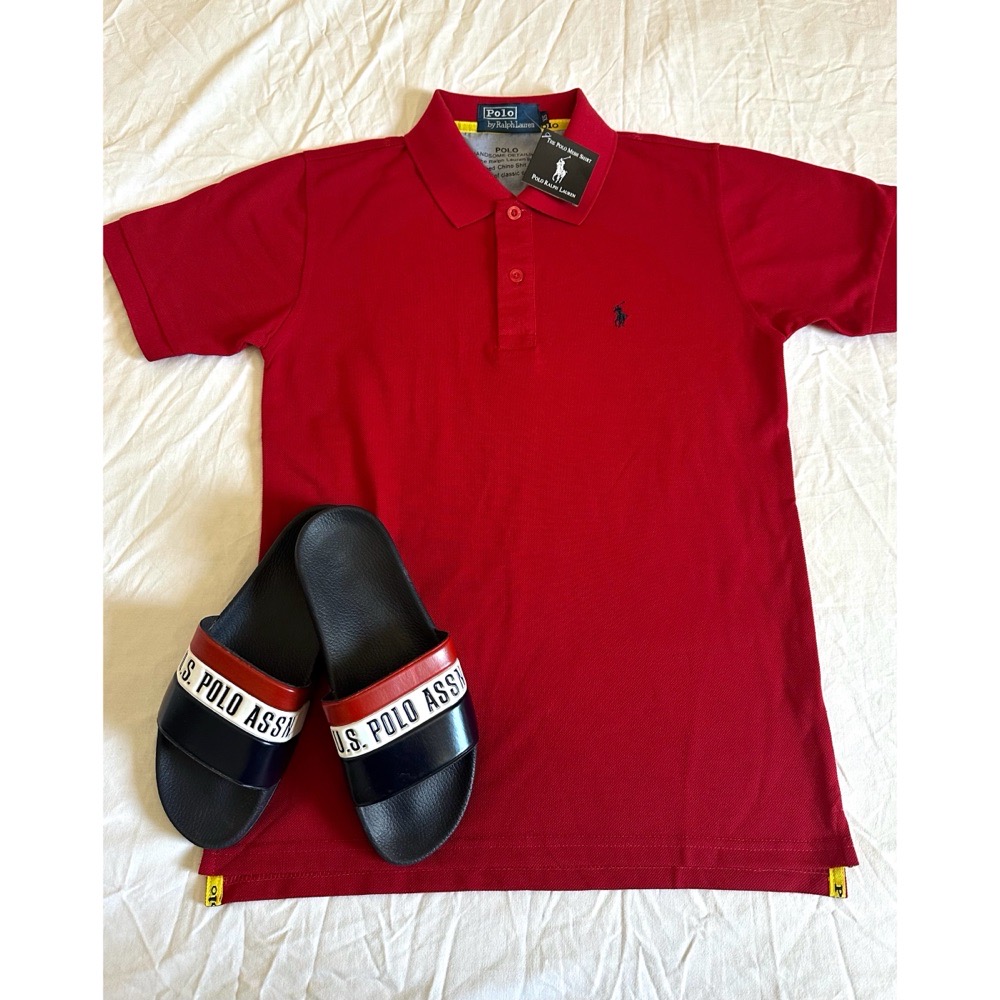 T-Shirt Polo Ralph Lauren taille M + Claquettes Polo Assn pointure 42 😍🌹