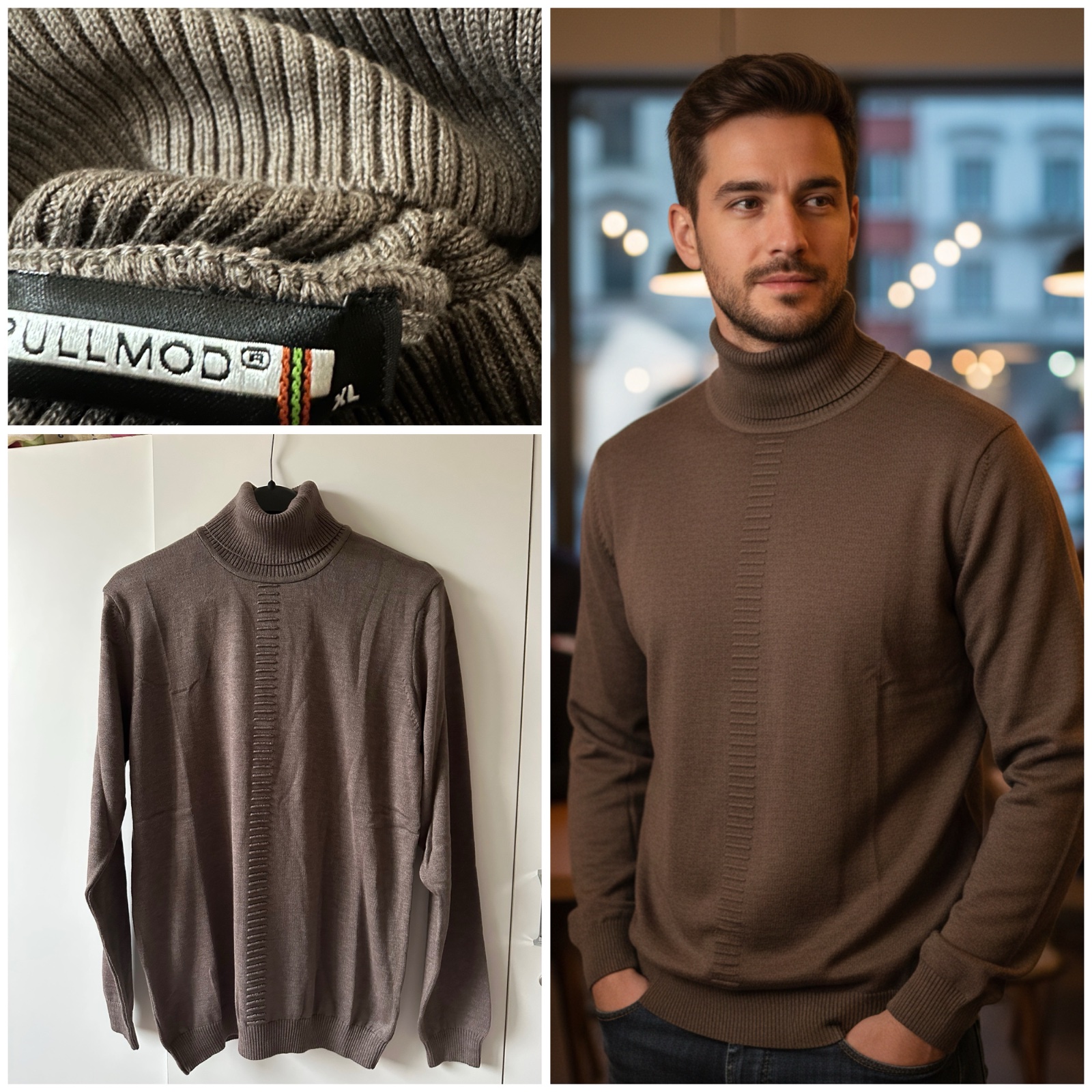 Pull homme col roulé – Élégant et confortable🌹