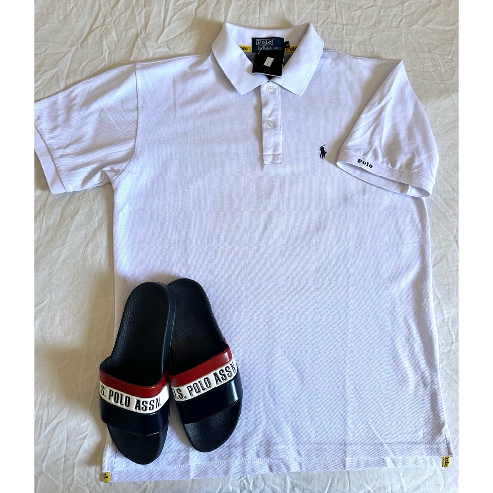T-shirt Polo Ralph Lauren Taille M + Claquettes Polo Assn. pointure 42 😍