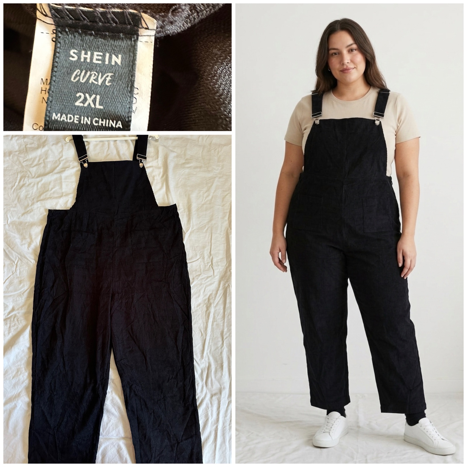 Salopette Noire Velours Côtelé Taille 2XL 🖤🌹