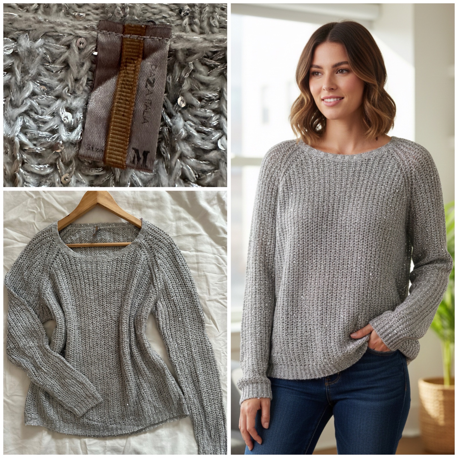 Sublime Pull Argenté à Séquins - Piazza Italia 🩶🌹