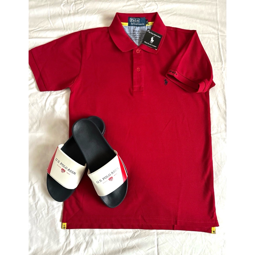 T-shirt Polo Ralph Lauren + Claquettes Polo Assn. 😍🌹🌹