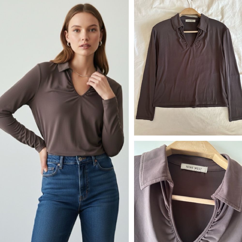 Pull col chemise 🥰🤎