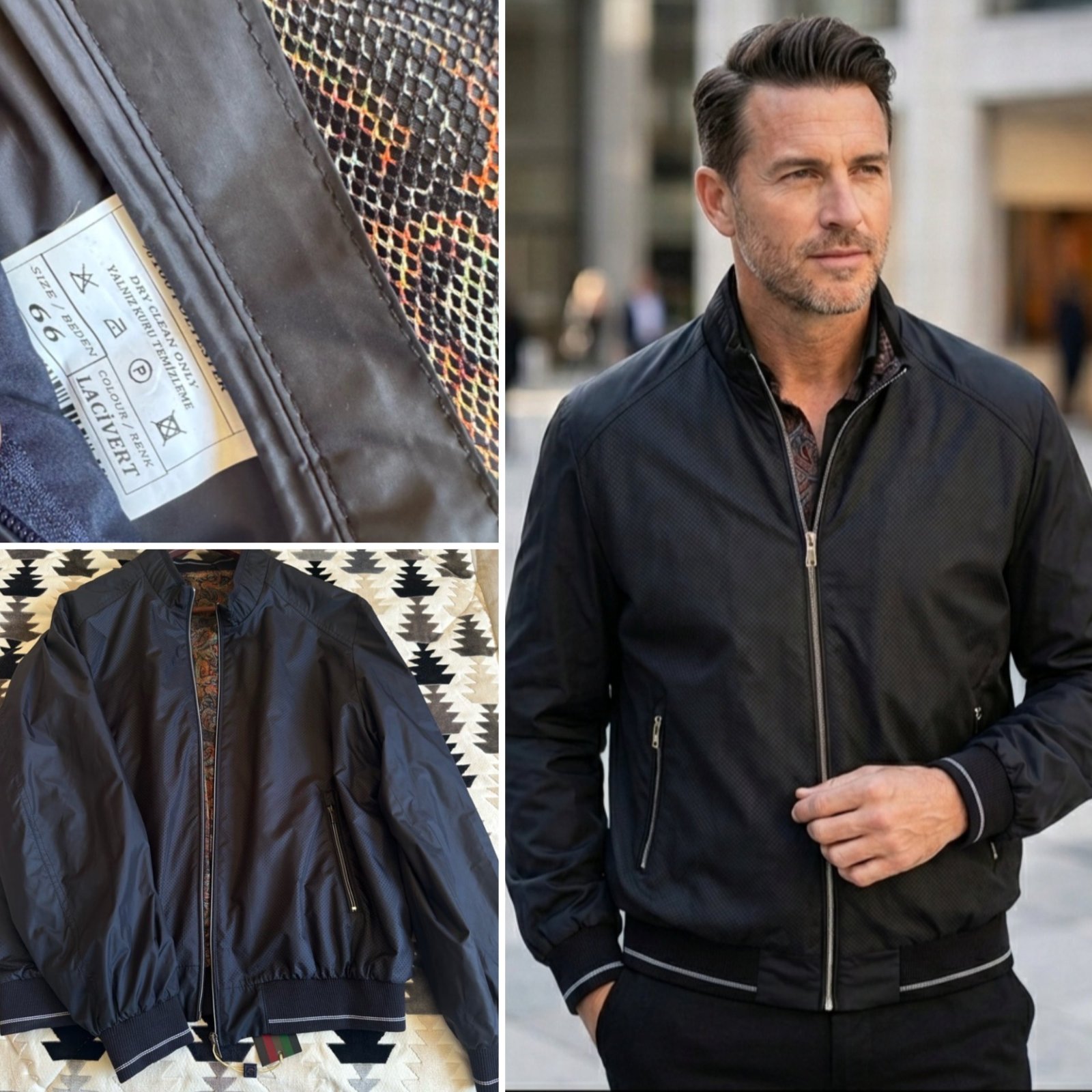 Veste Bomber Lugano Creation - Chic & Réversible (Style Paisley 🤍