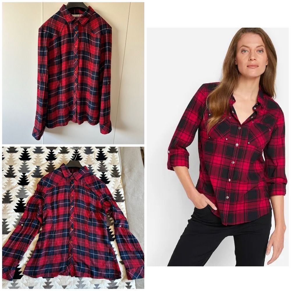 Chemise à carreaux rouge 🌹❤️