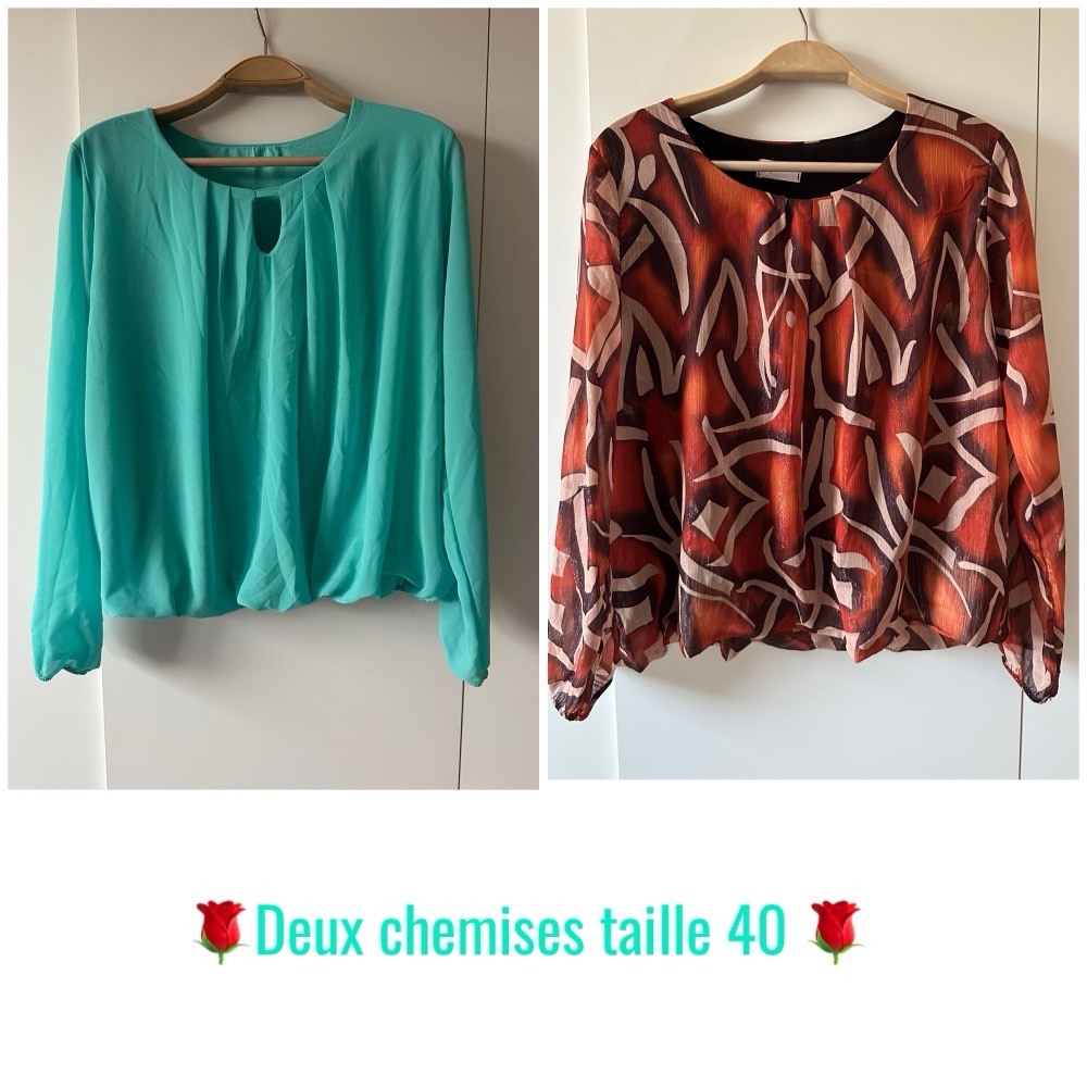 Deux chemises taille 40/L 