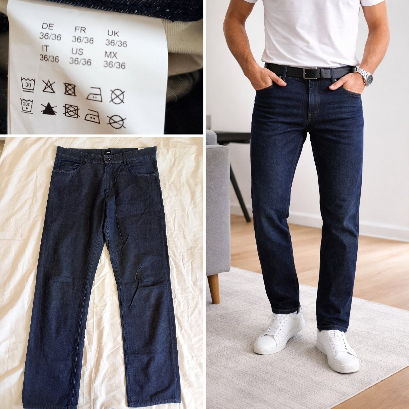 Jean Homme BOSS Original Bleu Foncé – Taille L🤍