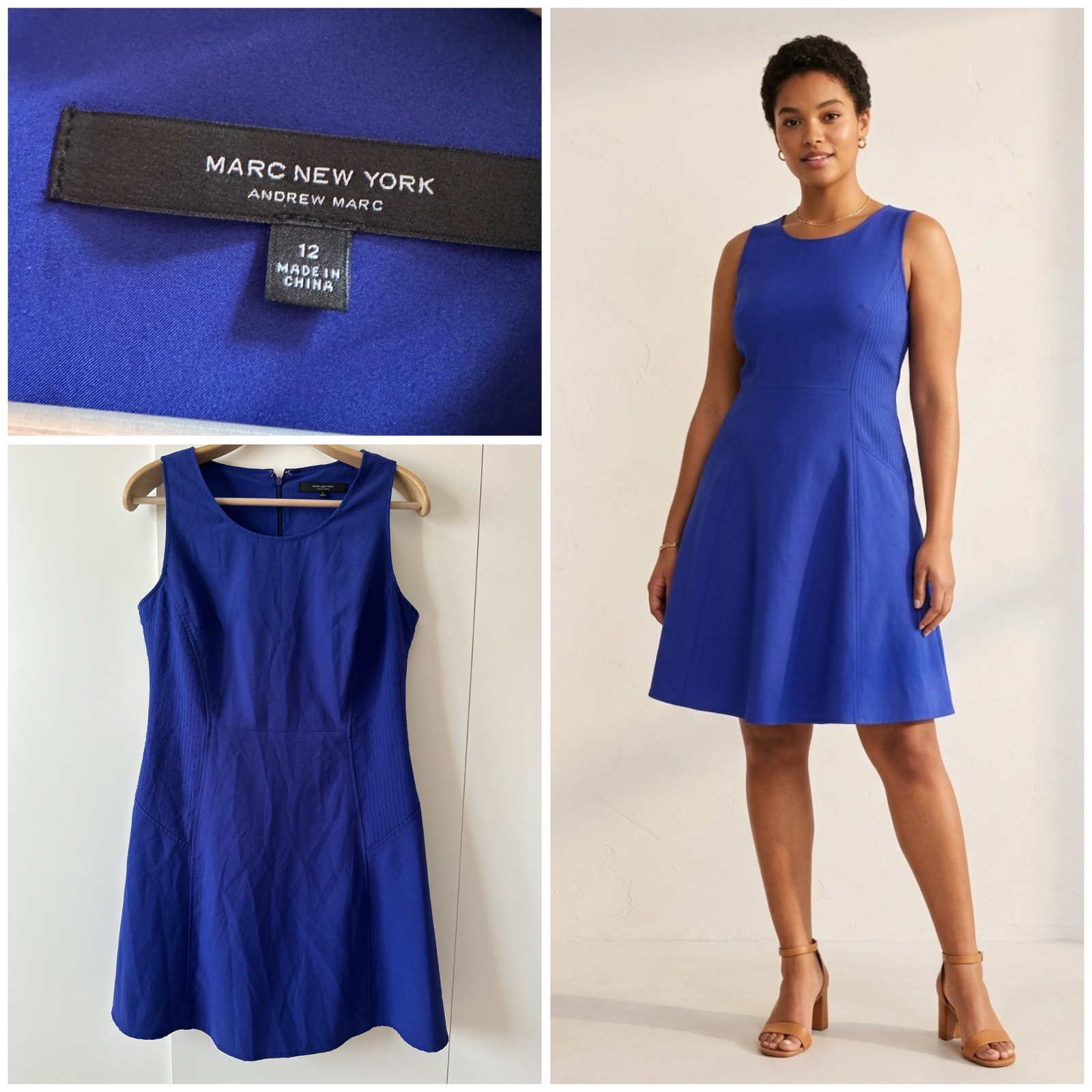 Robe Patineuse Marc New York – Bleu Royal Éclatant✨🌹💙🔥💞