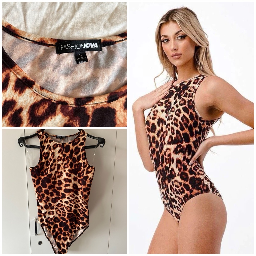 High Neck Leopard Bodysuit 🤎🤎