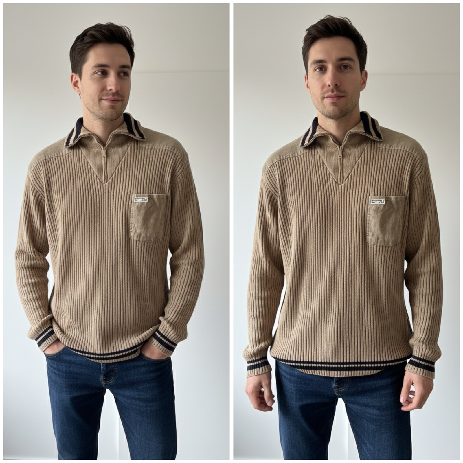 Pull homme half zip 🤎