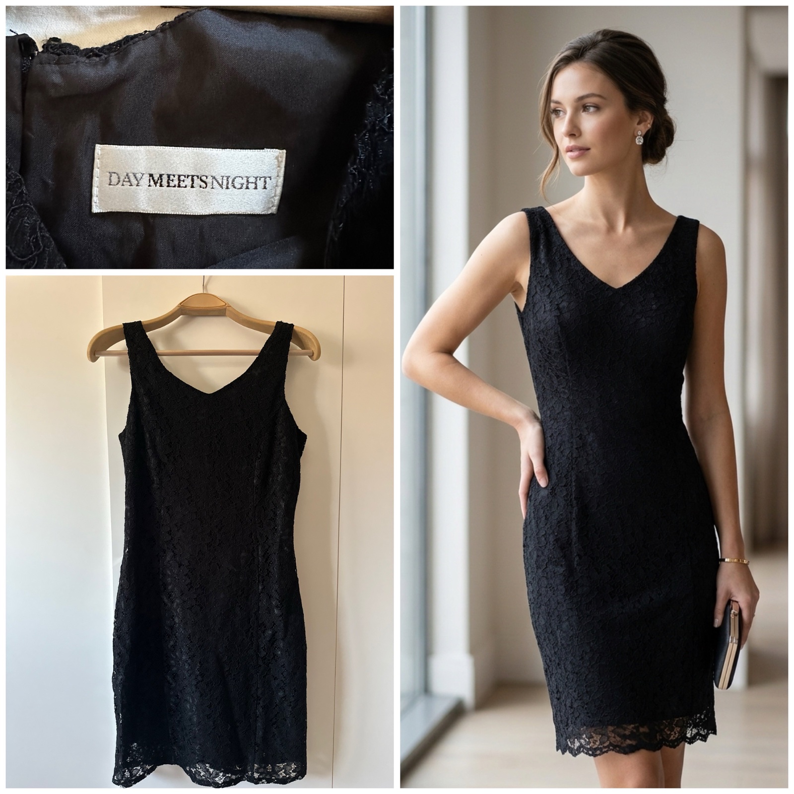 Petite Robe Noire en Dentelle "Day Meets Night" – Chic & Intemporelle✨🌹🔥🥰