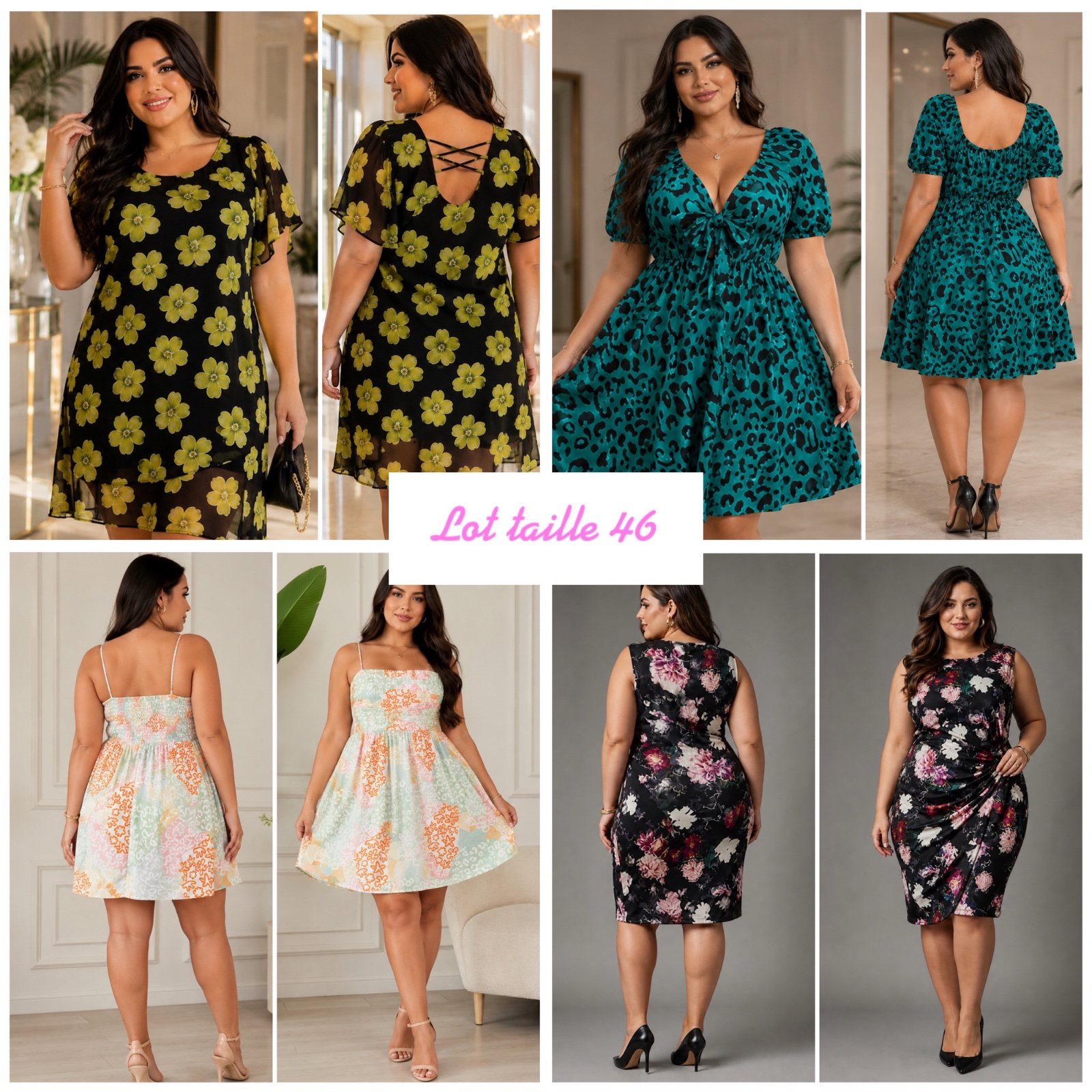 Lot de 4 robes taille 46 en excellent état ✨🔥🌹🥰🌸