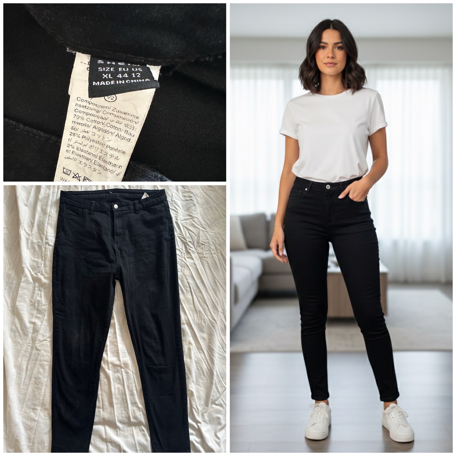 Jean Skinny Noir SHEIN - Taille XL (44) - Très bon état🌹
