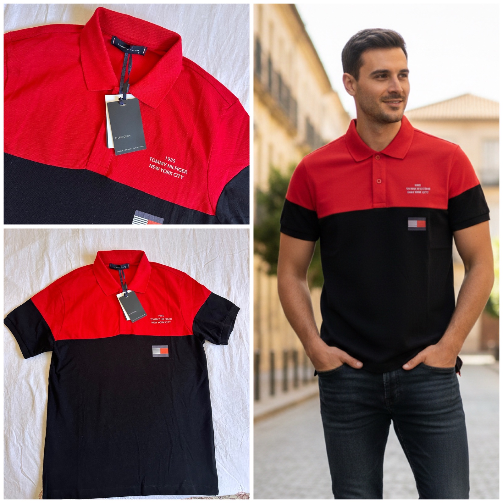 Polo Tommy Hilfiger "TH Modern" - État Neuf 🤍