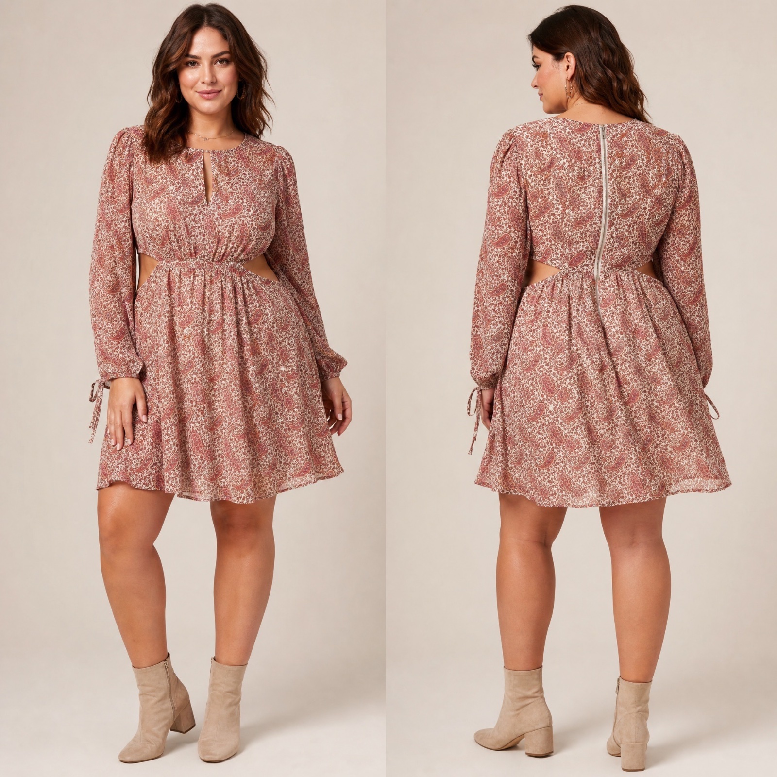 🎀 ROBE MANGO CHIC 🎀 Imprimé Floral/Cachemire Délicat - Taille Cintrée - Taille XL - Ultra Féminine & Confortable ! ☀️