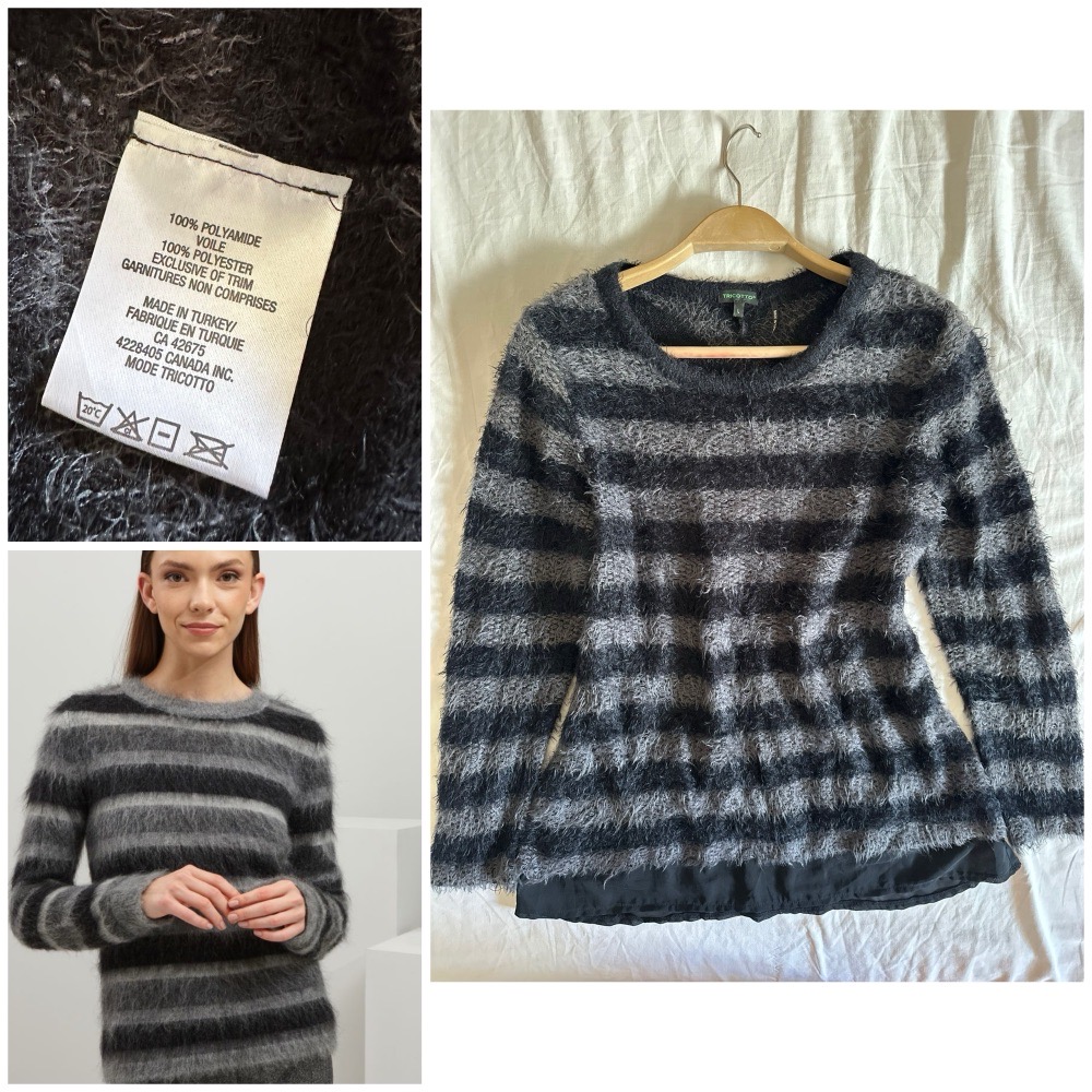 Magnifique pull noir et gris 🖤🖤