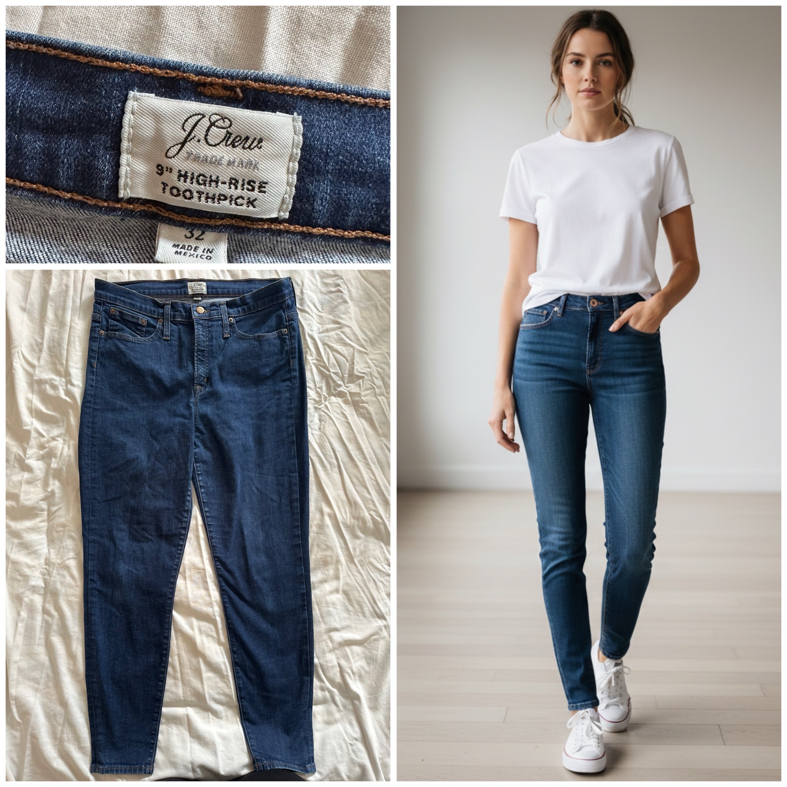 Jean J.Crew "9" High-Rise Toothpick" - Taille 32 (42/44) 🌹💙