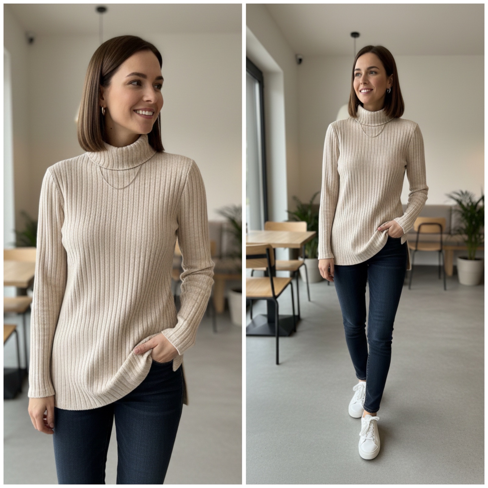 Pull basic avec une petite fente 🌹