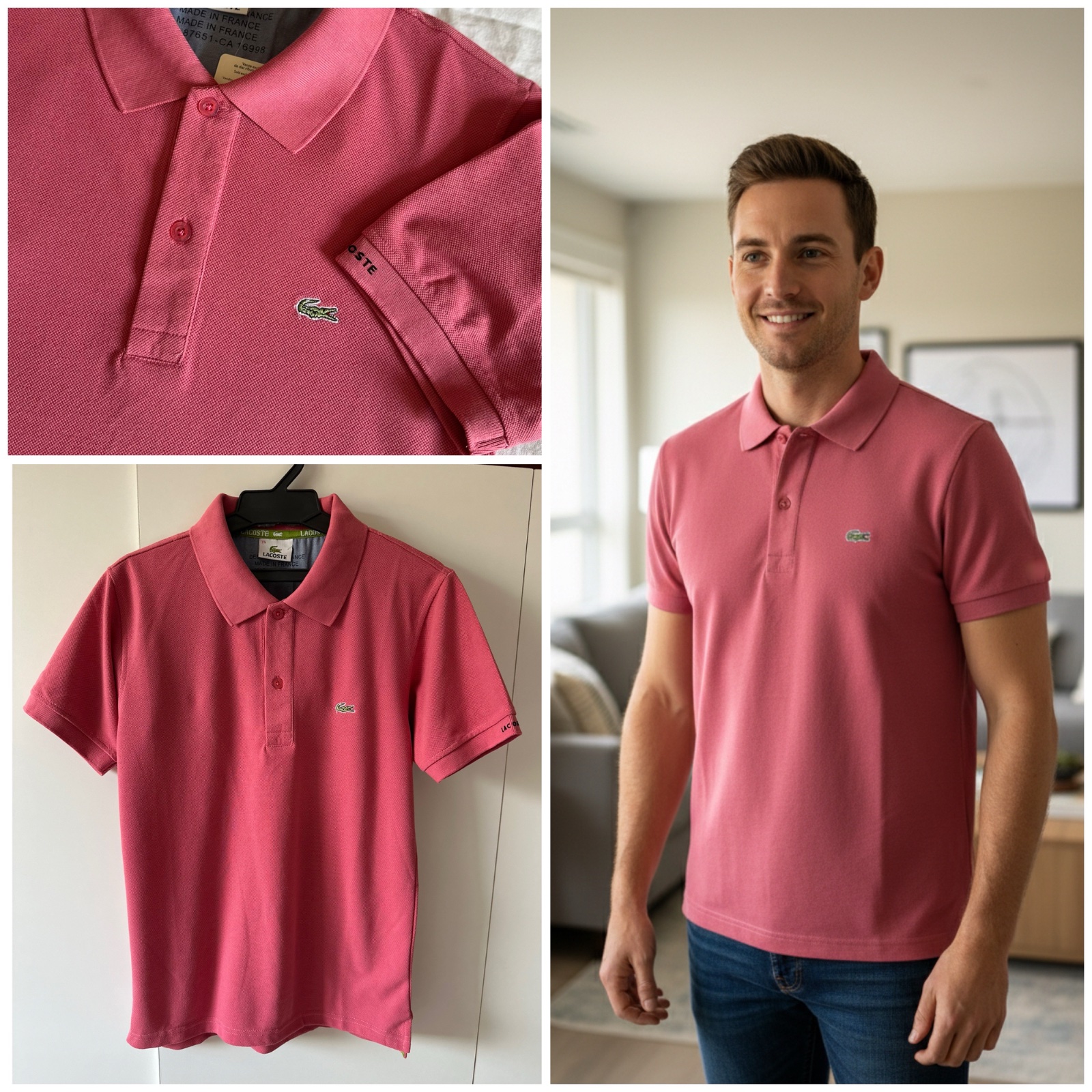 Polo Lacoste Classique - Rose Framboise🤍
