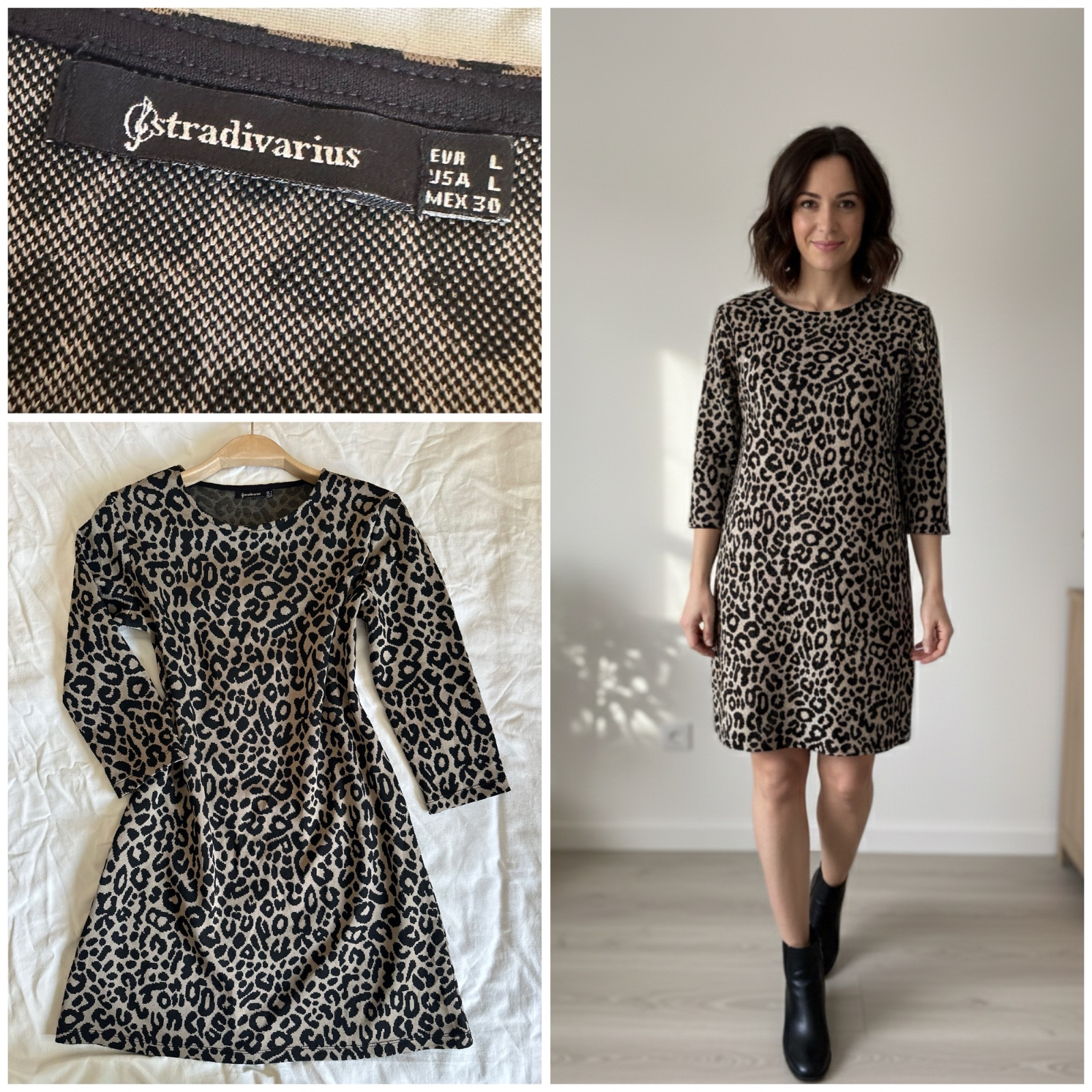 🐆 Robe Courte Stradivarius - Imprimé Léopard🌹
