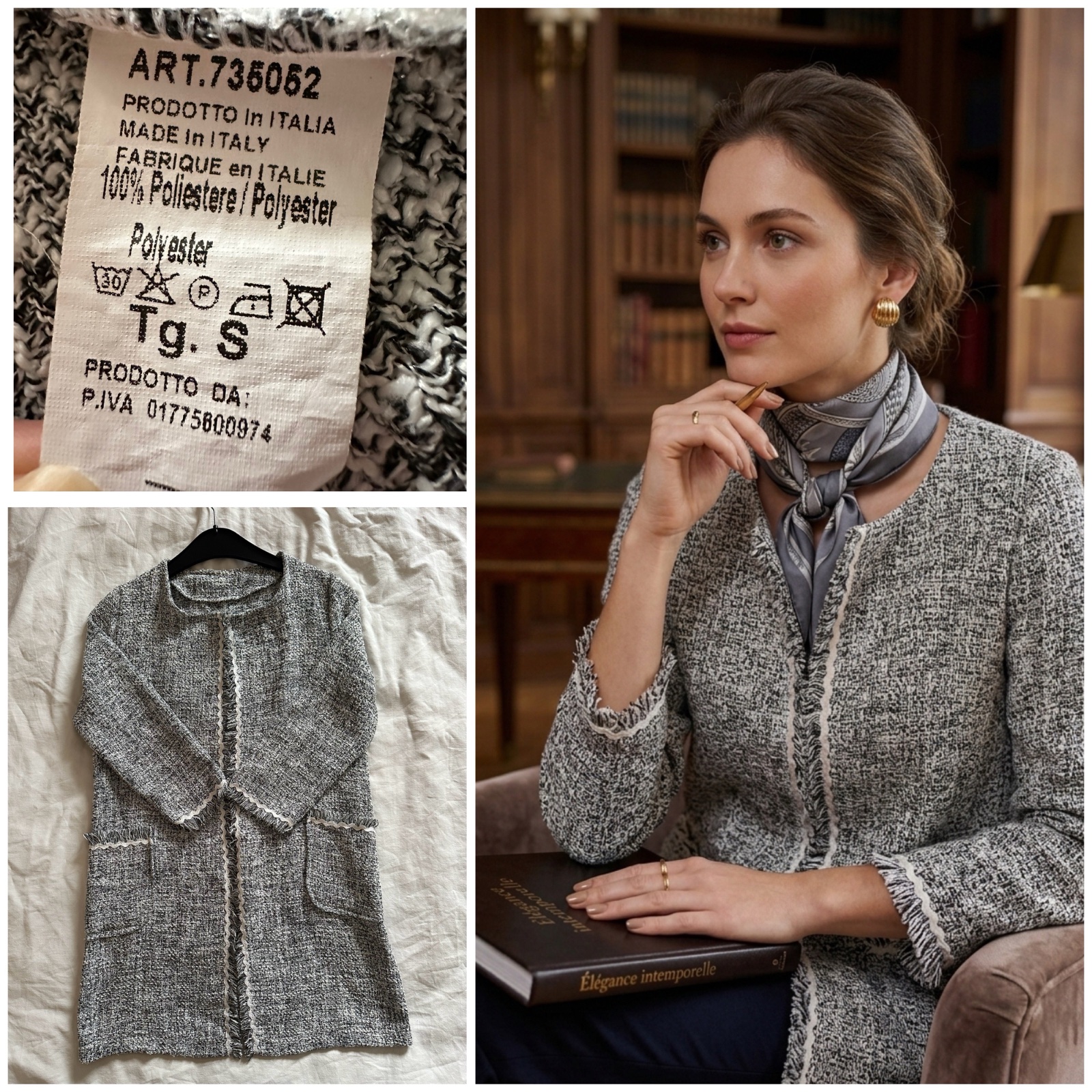 Veste en Tweed Style Chic / "Old Money" – Made in Italy 🌹
